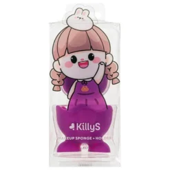 KillyS Tamagotchi Girl gąbeczka do makijażu ze stojakiem Violet 1szt.