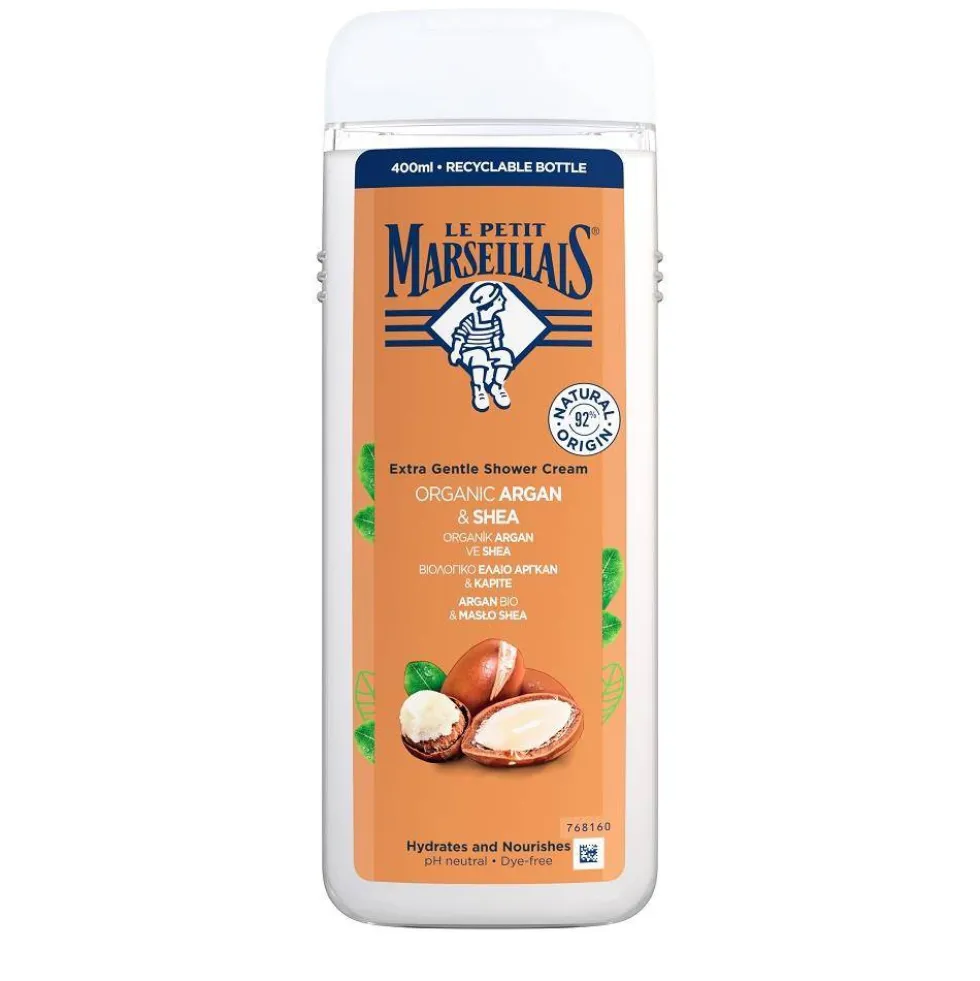 Le Petit Marseillais Kremowy żel pod prysznic Argan Bio & Masło Shea 400ml