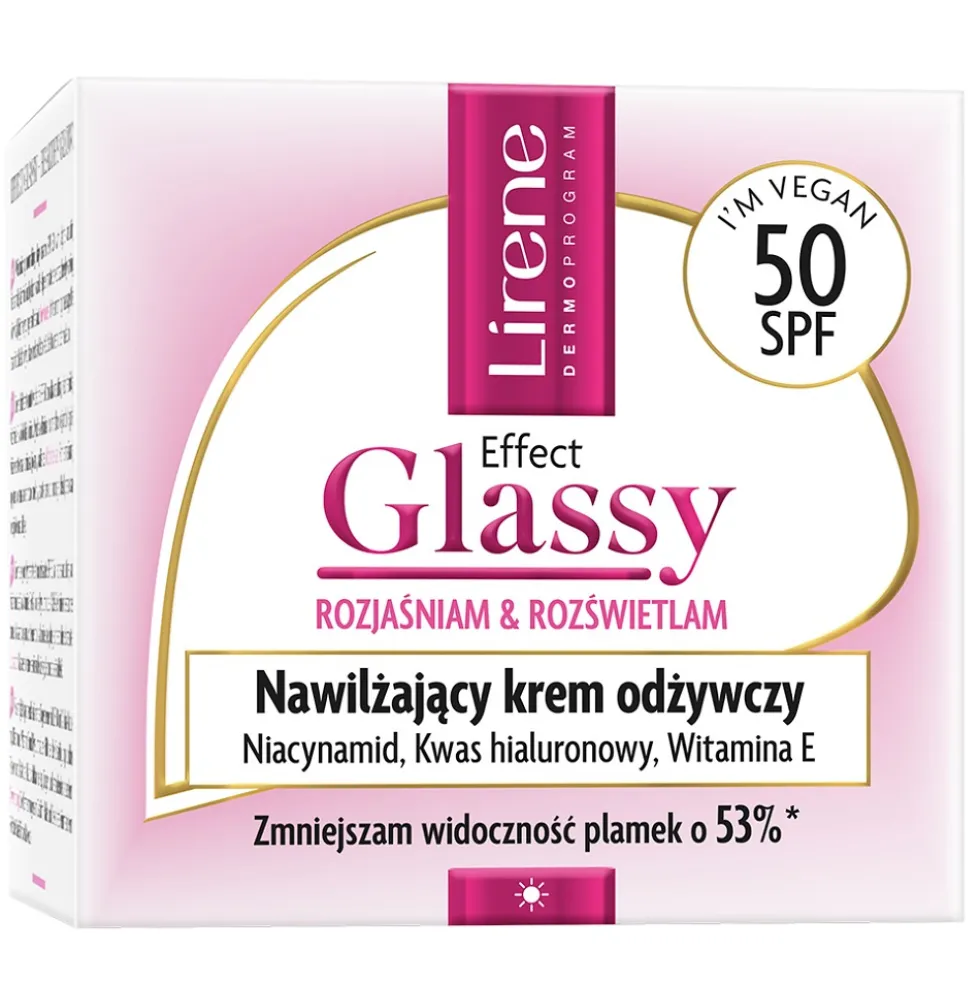 Lirene Effect Glassy nawilżający krem odżywczy SPF50 50ml