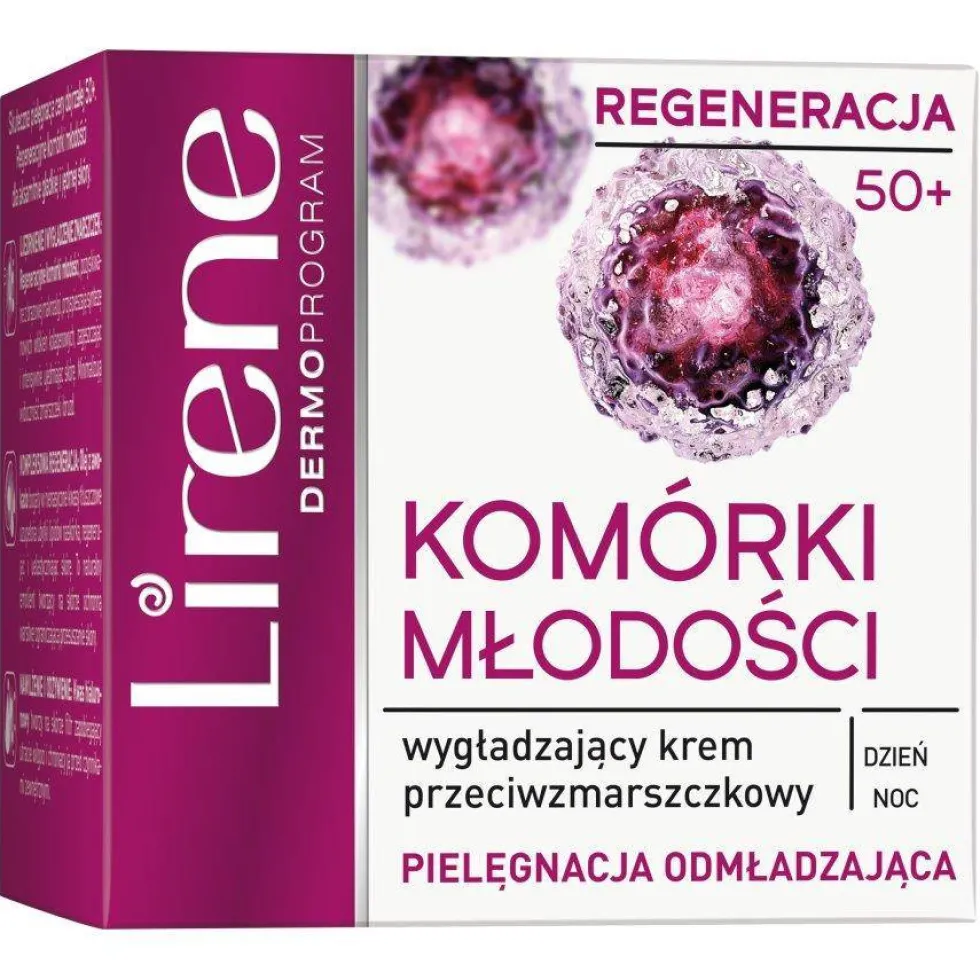 Lirene Komórki Młodości 50+ wygładzający krem przeciwzmarszczkowy na dzień i noc 50ml