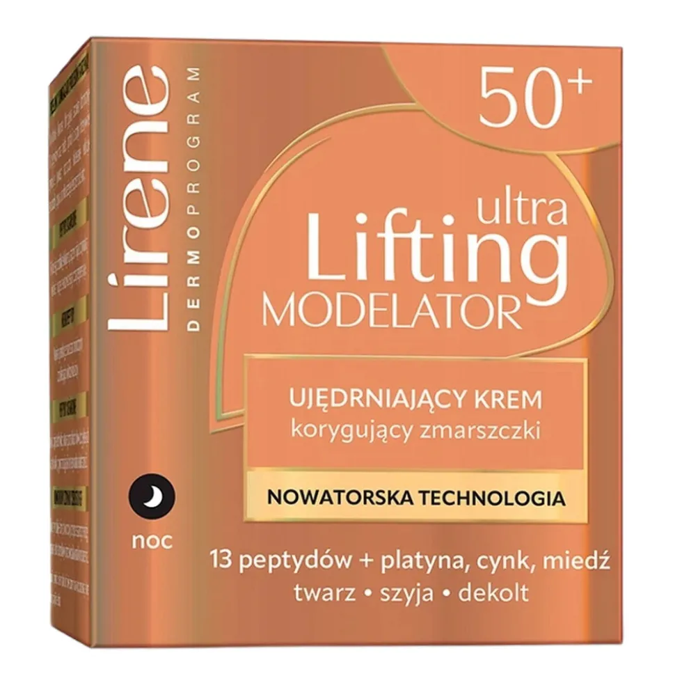 Lirene Ultra Lifting Modelator ujędrniający krem korygujący zmarszczki na noc 50ml