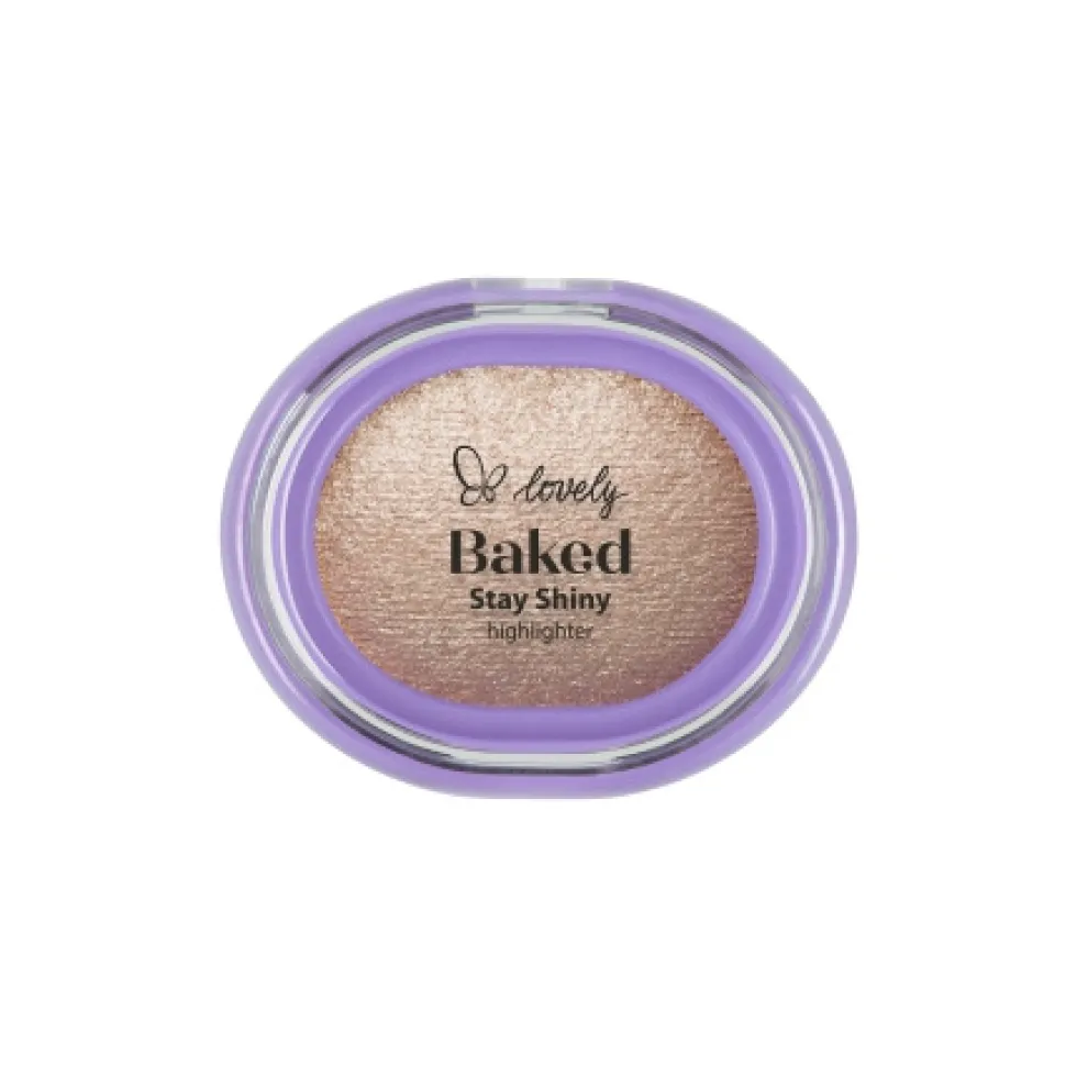 Lovely Baked Stay Shiny Highlighter wypiekany rozświetlacz do twarzy 02