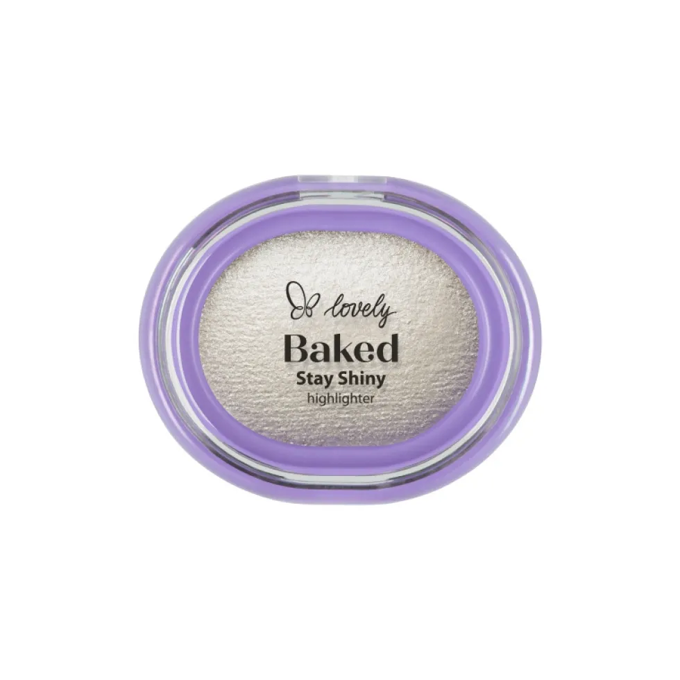 Lovely Baked Stay Shiny Highlighter wypiekany rozświetlacz do twarzy 01