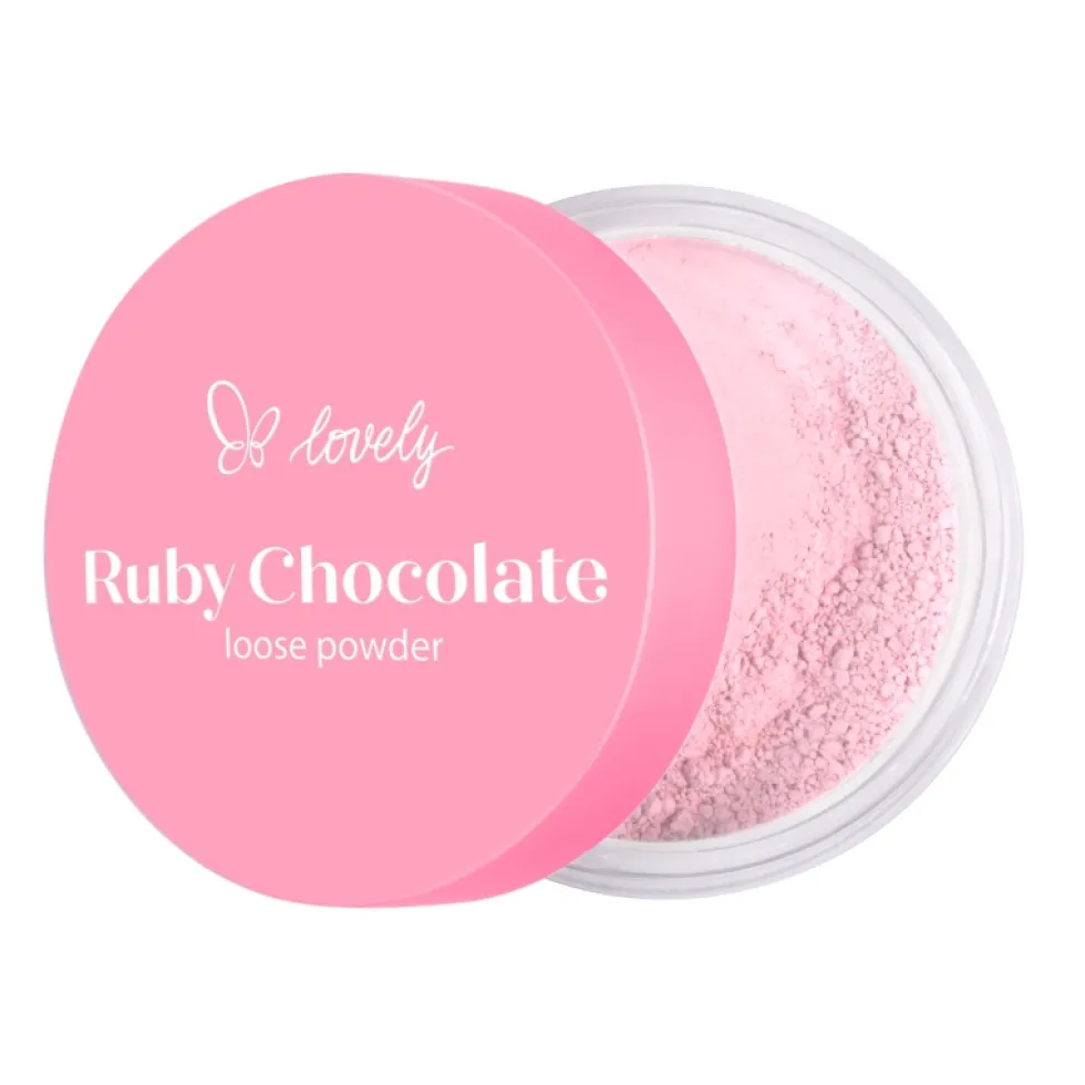 Lovely Ruby Chocolate Loose Powder różowy sypki puder do twarzy 6g