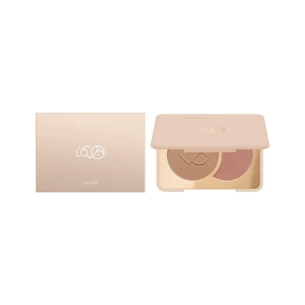 LOVRO Bronze & Blush Set prasowany bronzer i róż do modelowania twarzy 5g