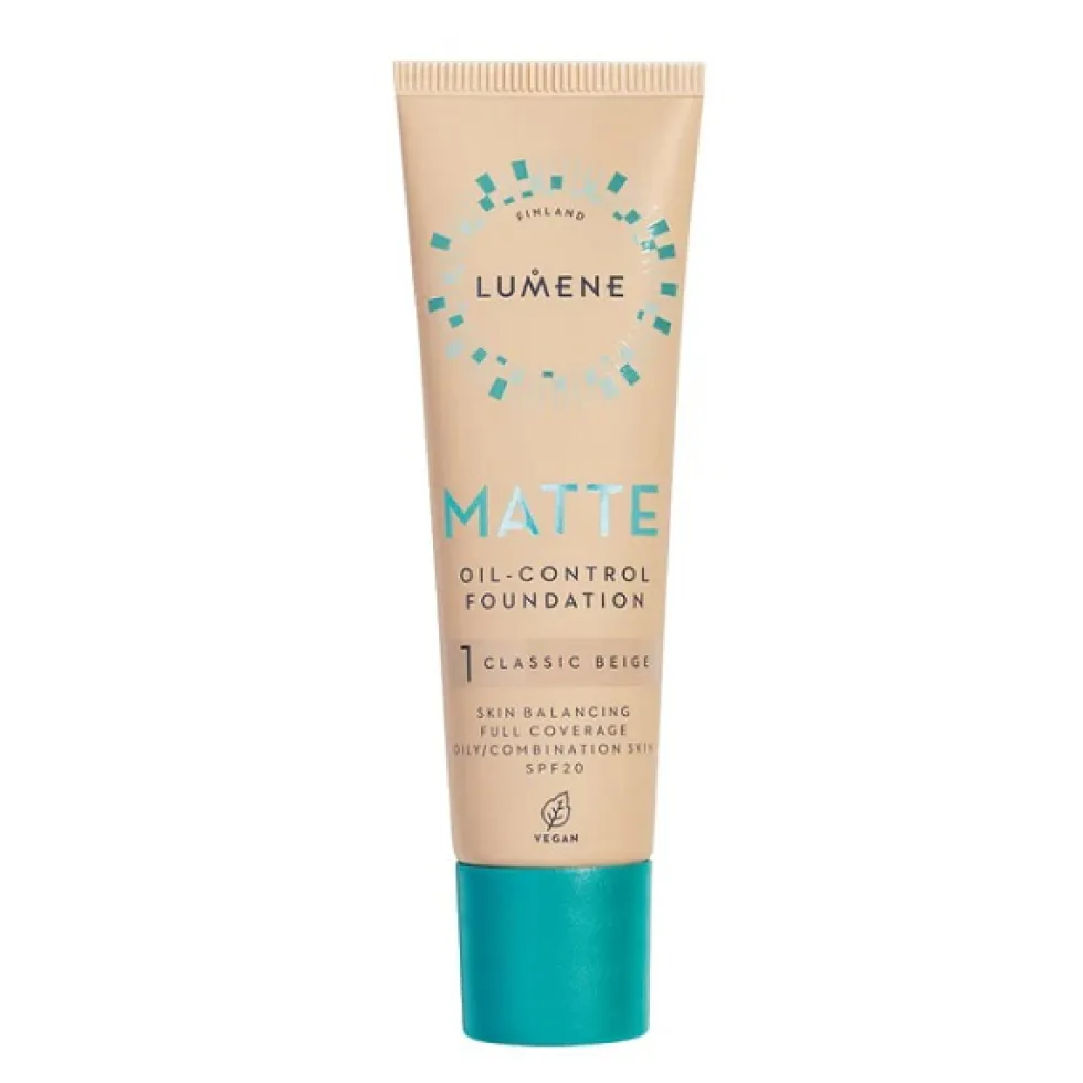 Lumene Matte Oil-Control Foundation SPF20 podkład matujący do twarzy 1 Classic Beige 30ml