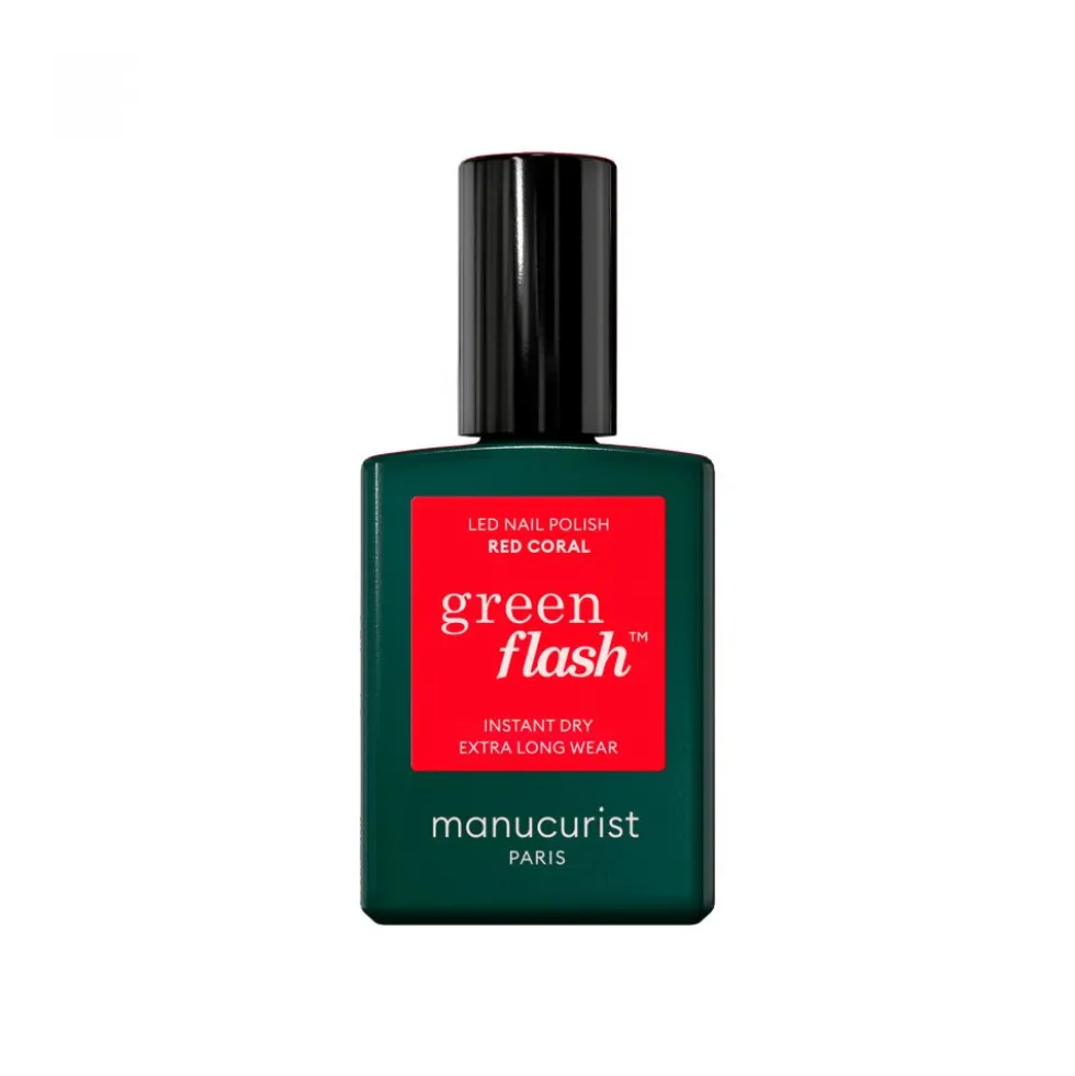 Manucurist Green Flash Nail Polish lakier do paznokci Red Coral 15ml