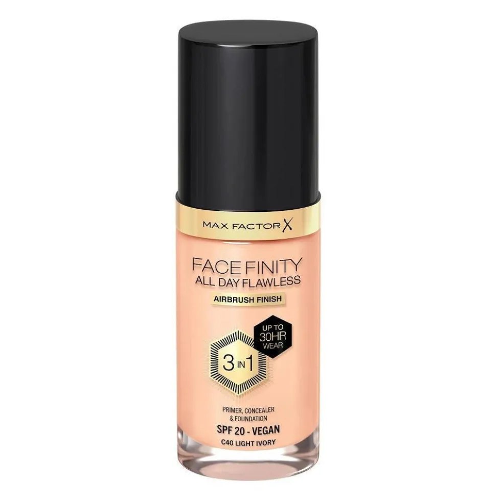 Max Factor Facefinity All Day Flawless 3w1 kryjący podkład w płynie C40 Light Ivory 30ml
