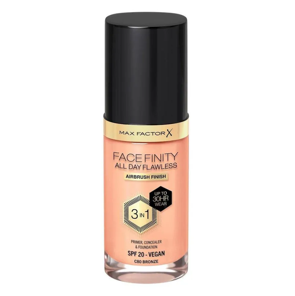 Max Factor Facefinity All Day Flawless 3w1 kryjący podkład w płynie C80 Bronze 30ml