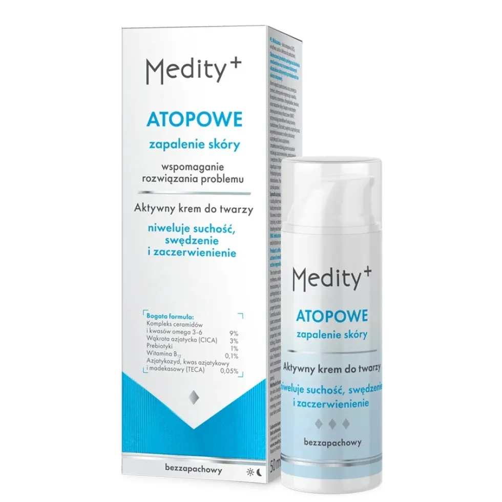 Medity+ Atopowe Zapalenie Skóry aktywny krem do twarzy 50ml