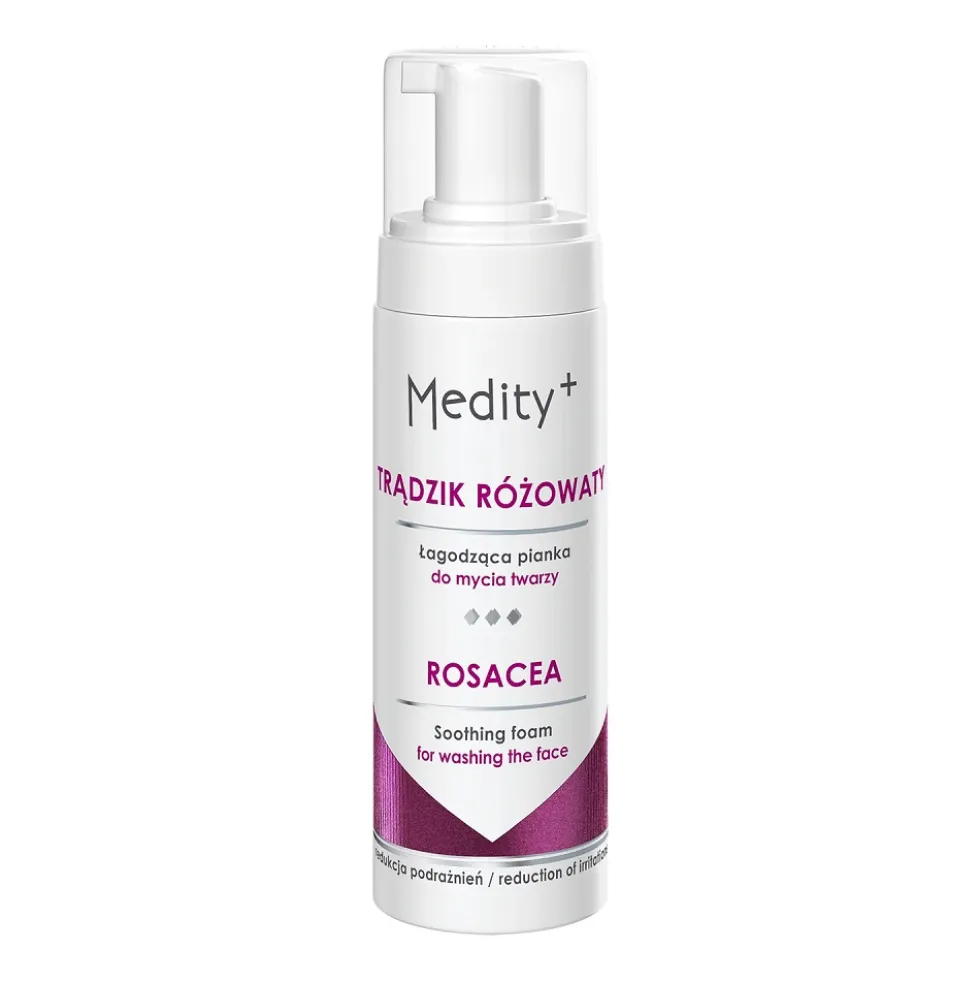 Medity+ Trądzik Różowaty łagodząca pianka do mycia twarzy 150ml