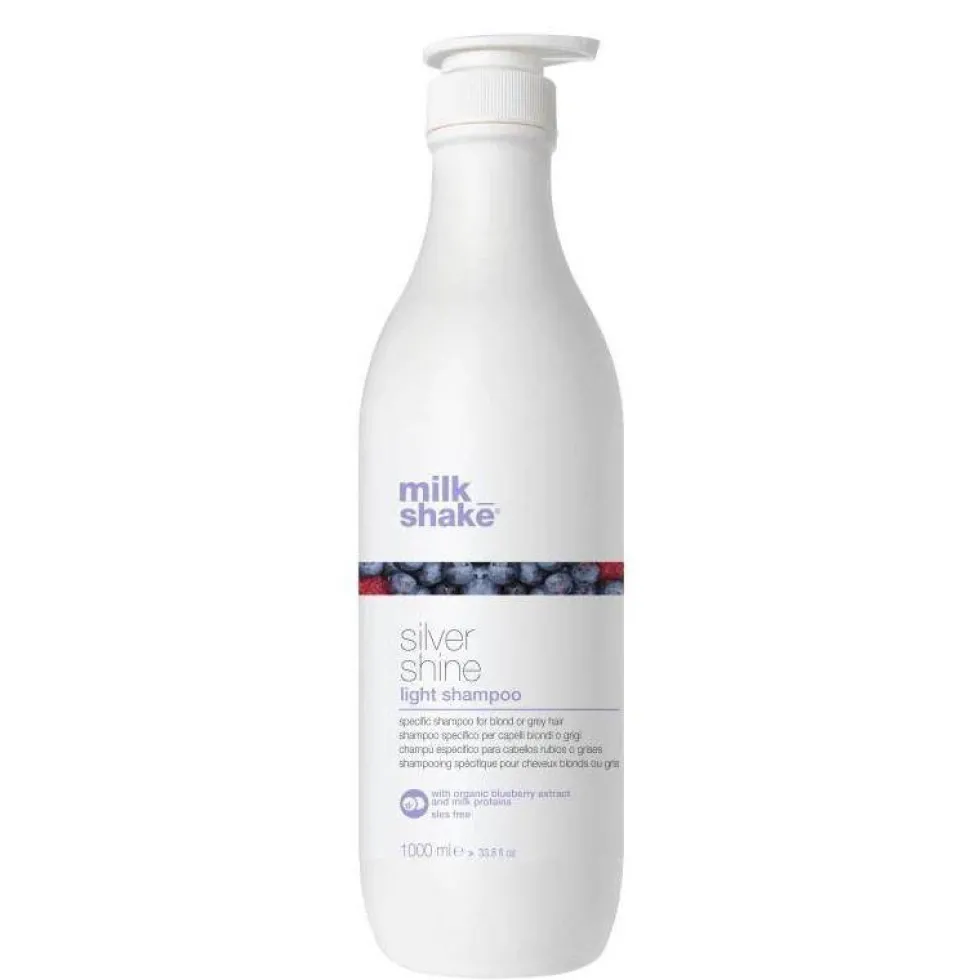 Milk Shake Silver Shine Light Shampoo szampon redukujący żółte refleksy do włosów siwych i rozjaśnianych 1000ml