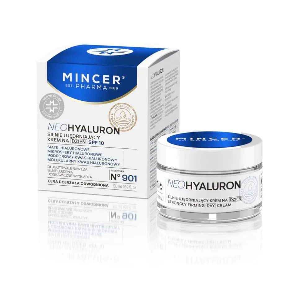 Mincer Pharma NeoHyaluron silnie ujędrniający krem do twarzy na dzień SPF10 No.901 50ml