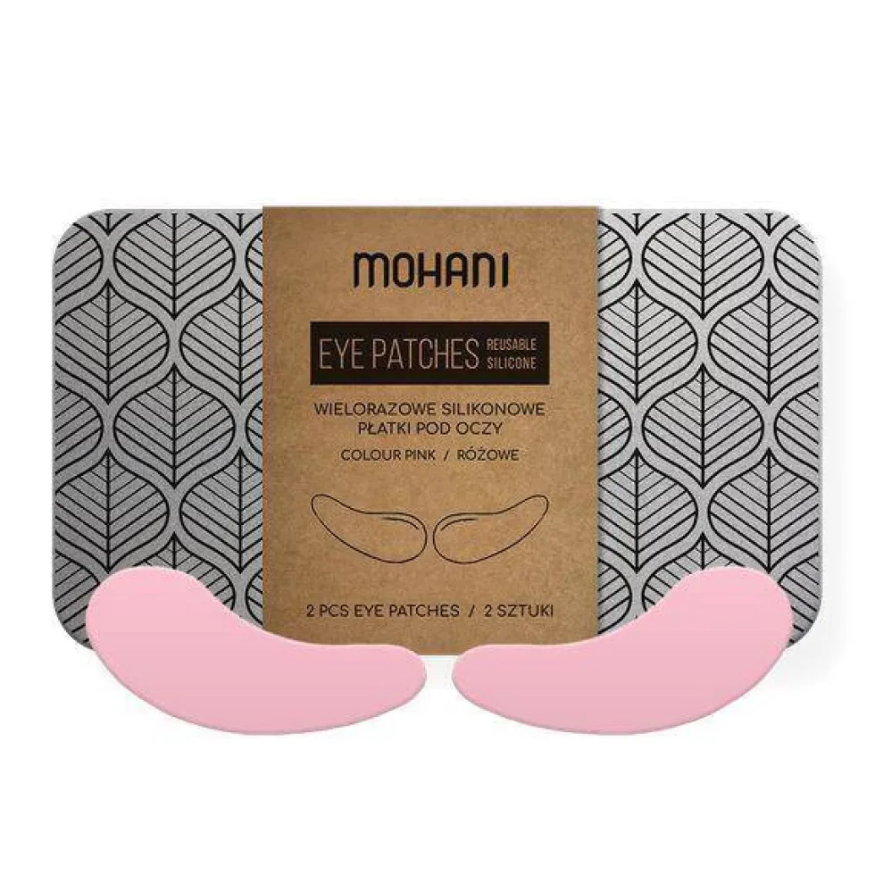 Mohani Wielorazowe płatki silikonowe pod oczy Pink 2szt.