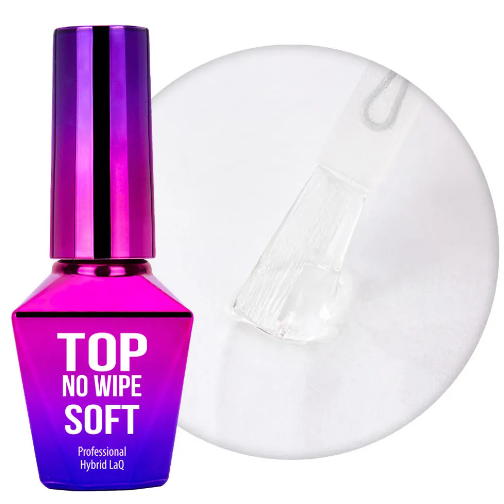 MollyLac Top No Wipe Soft top bez przemywania Clear 10g