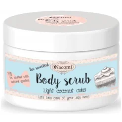 Nacomi Body Scrub peeling do ciała Lekki Kokosowy Tort 200g