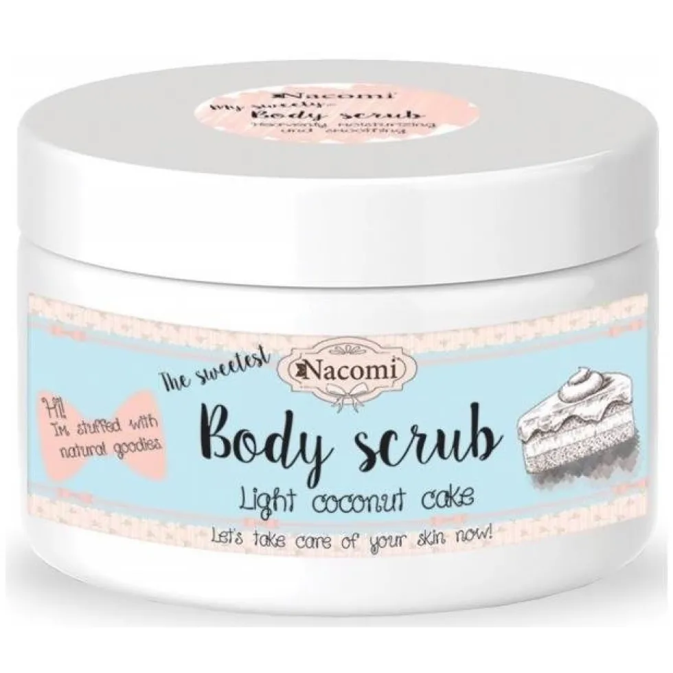 Nacomi Body Scrub peeling do ciała Lekki Kokosowy Tort 200g