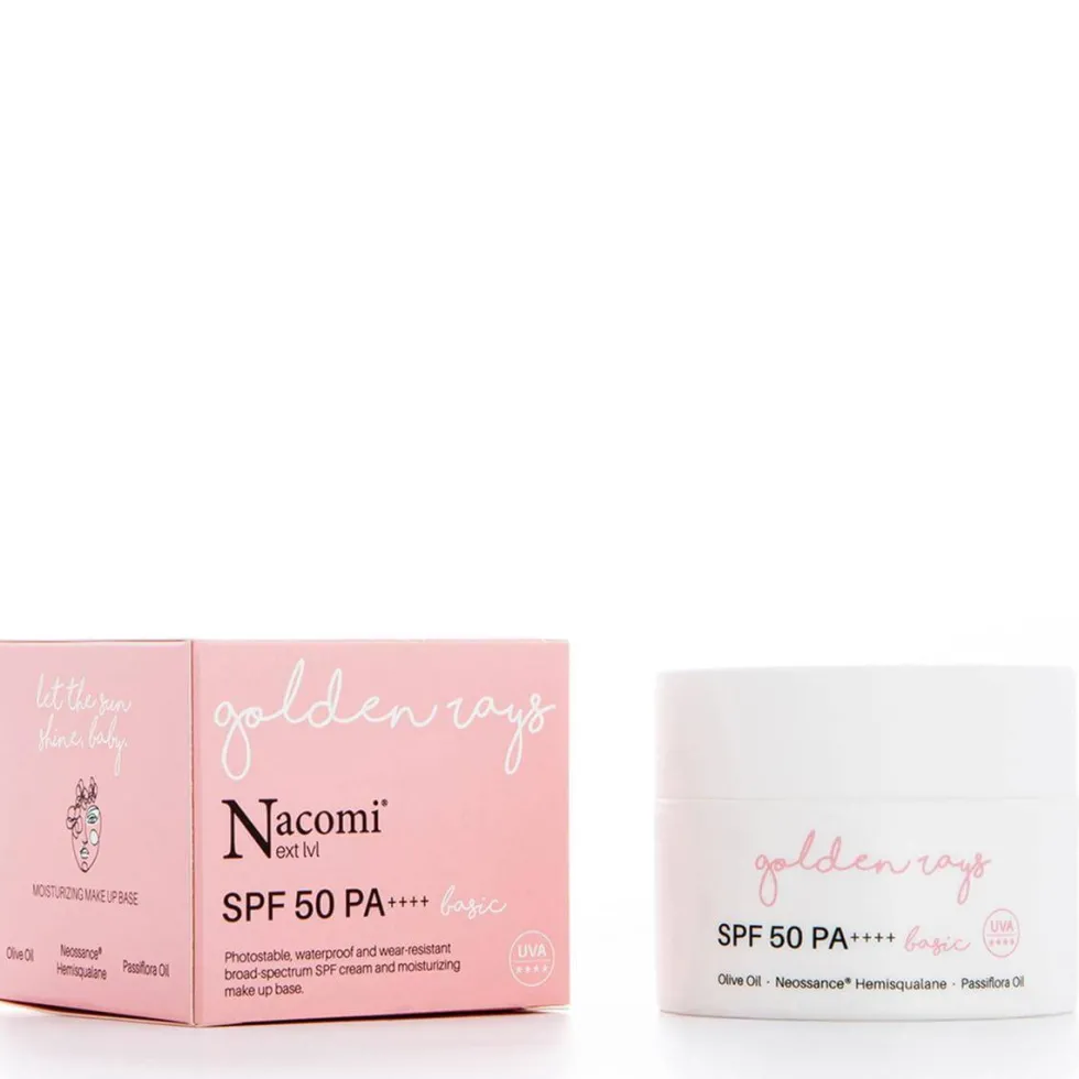 Nacomi Next Level SPF50 PA++++ nawilżający krem do twarzy z filtrem Basic 50ml