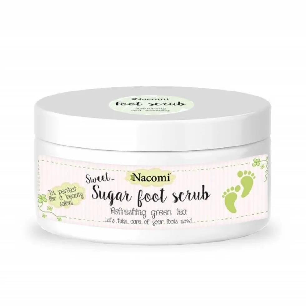 Nacomi Sugar Foot Scrub naturalny cukrowy peeling do stóp Zielona Herbata 125g