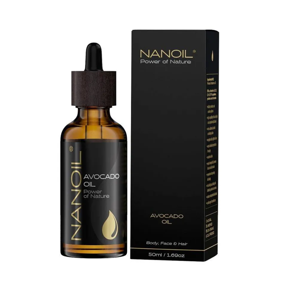 Nanoil Avocado Oil olejek z awokado do pielęgnacji włosów i ciała 50ml