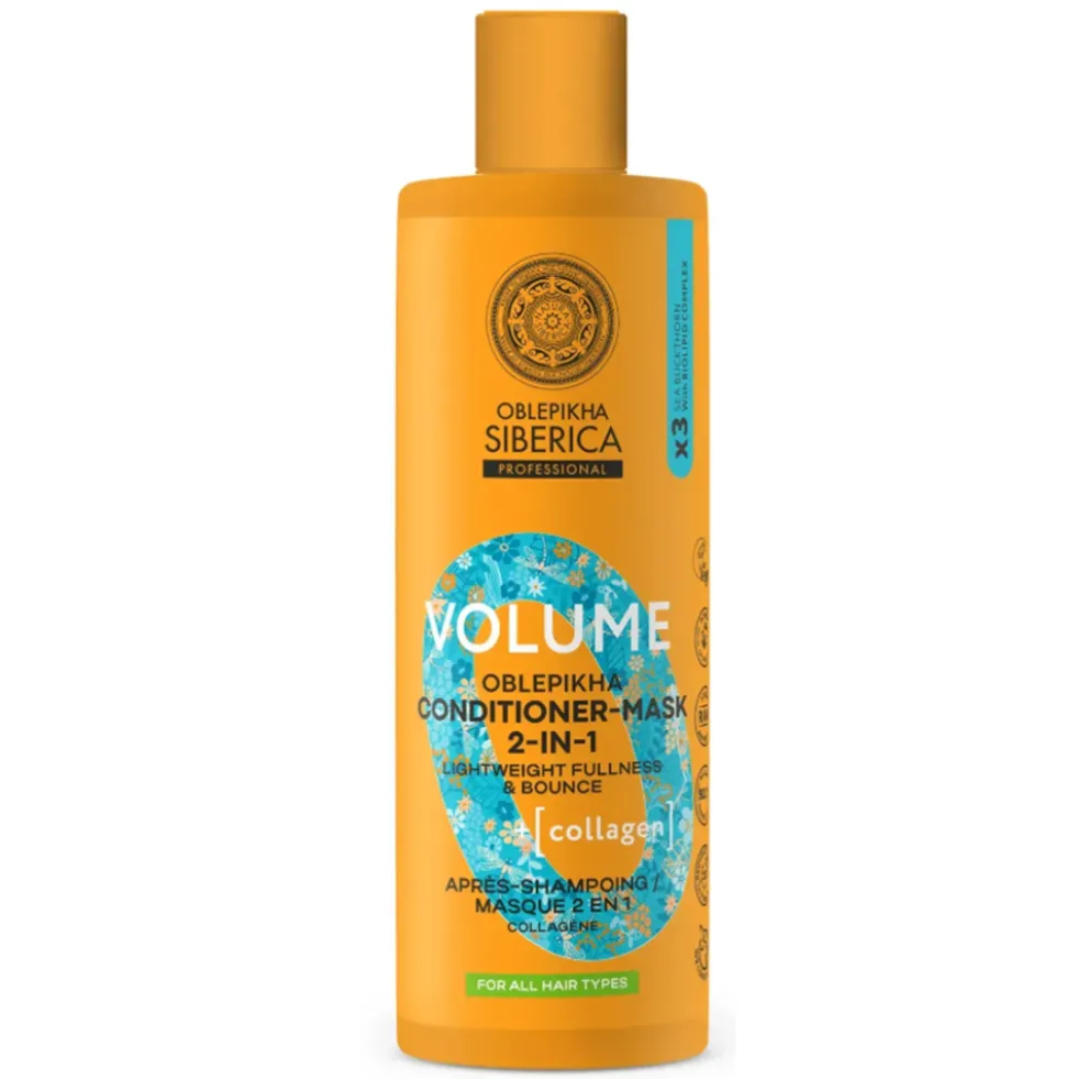 Natura Siberica Oblepikha Volume odżywka i maska 2w1 do wszystkich rodzajów włosów 400ml