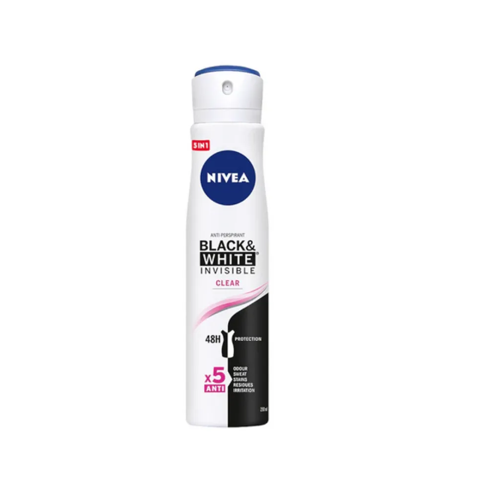 Nivea Black&White Invisible Clear antyperspirant spray 250ml