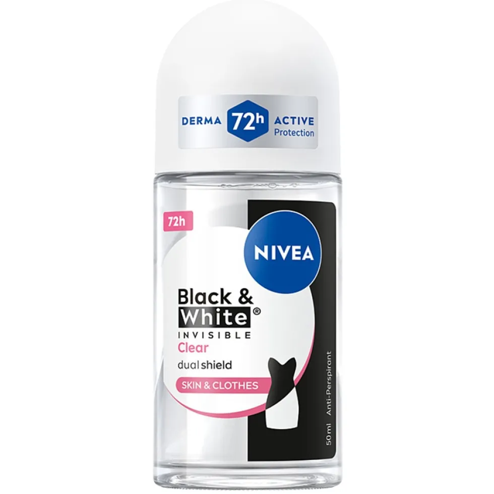 Nivea Black & White Invisible Clear antyperspirant w kulce 50ml