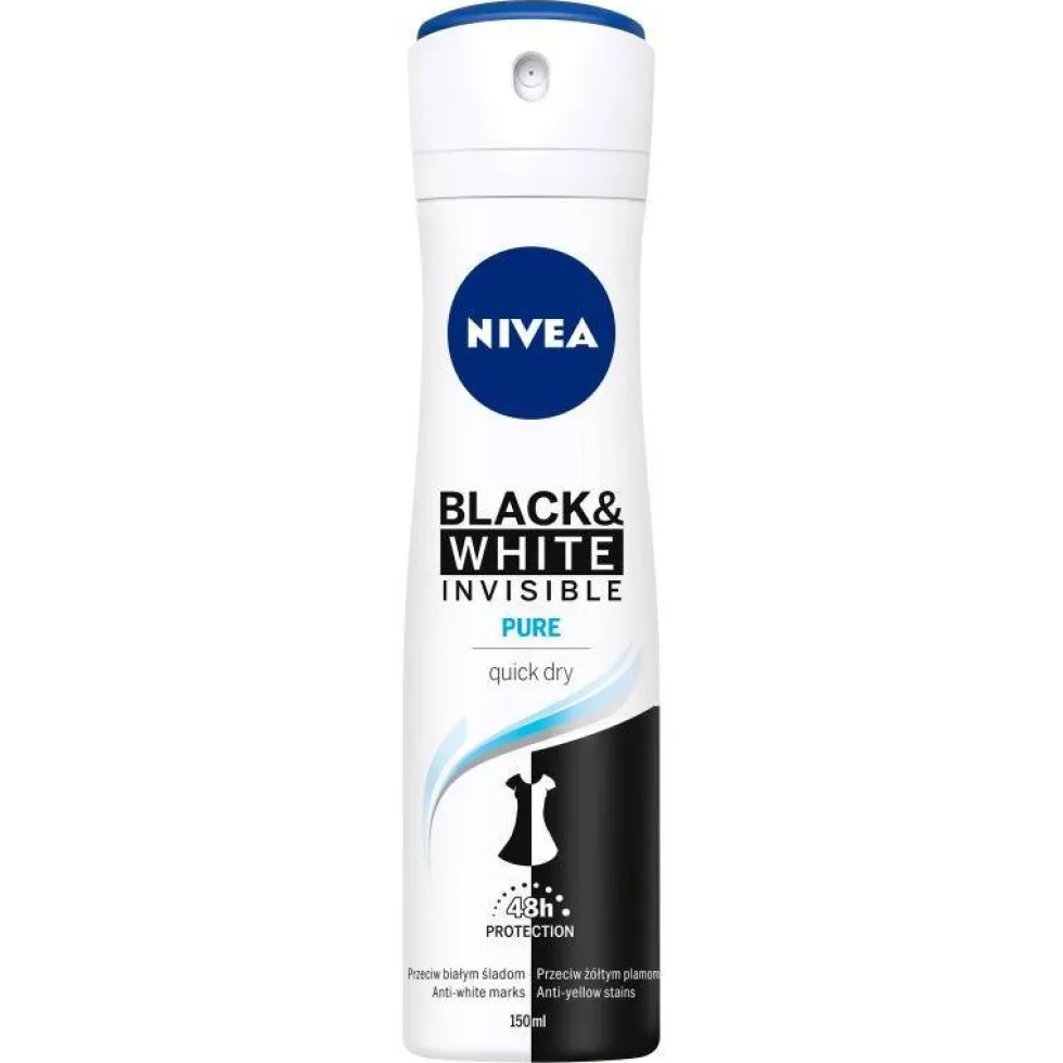 Nivea Black&White Invisible Pure antyperspirant spray 150ml