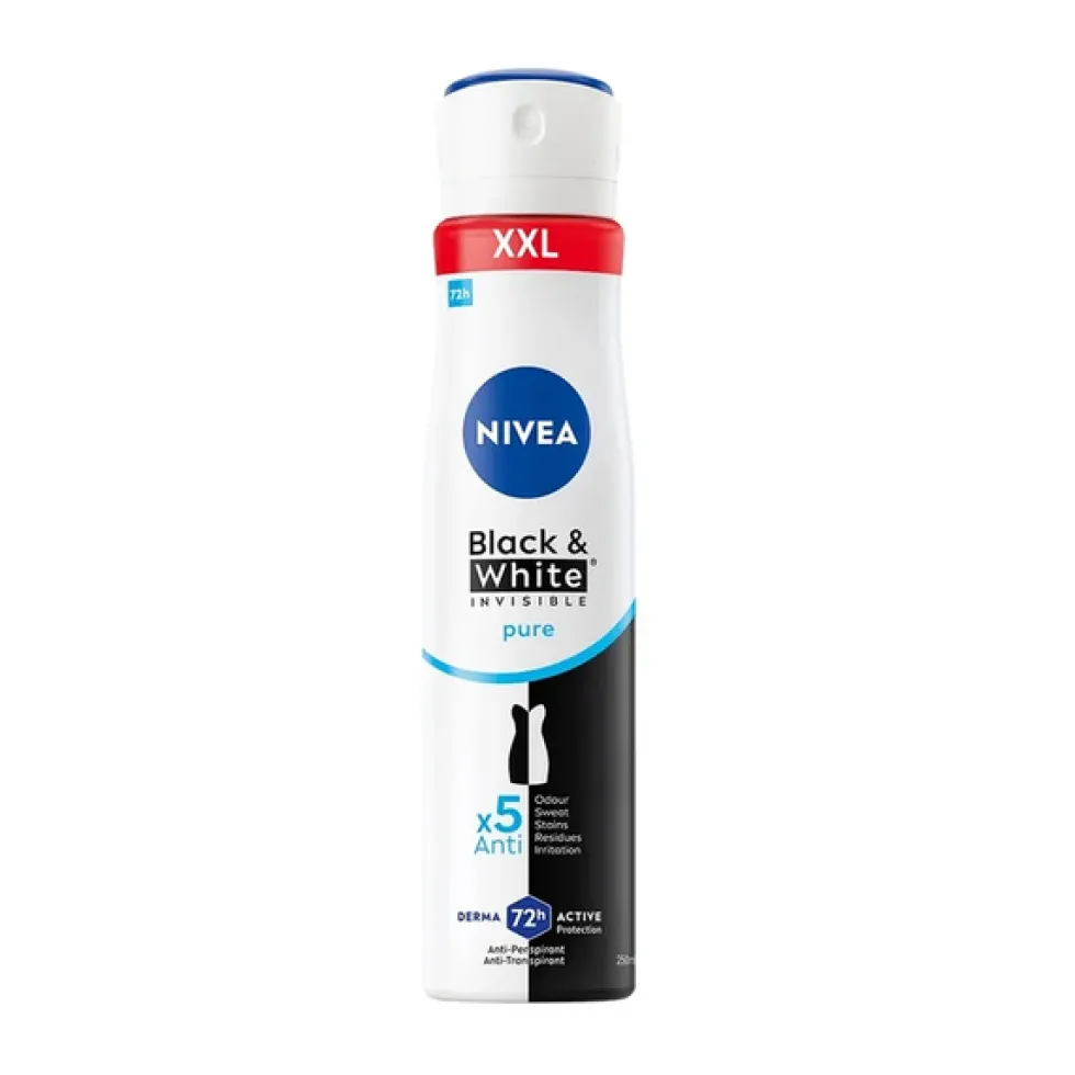 Nivea Black&White Invisible Pure antyperspirant spray 250ml