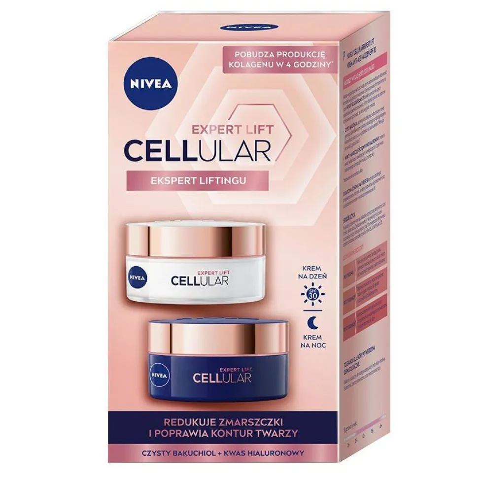 Nivea Cellular Expert Lift zestaw krem anti-age na dzień SPF30 50ml + krem anti-age na noc 50ml