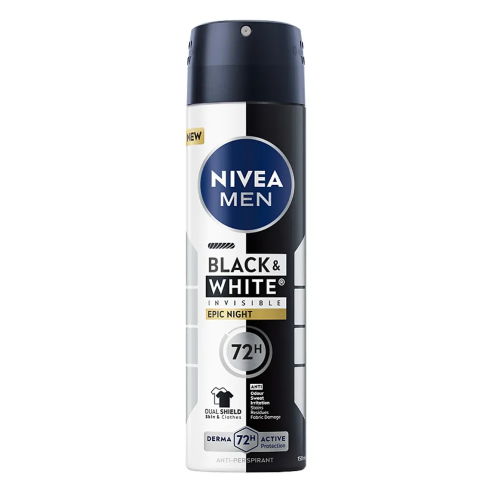 Nivea Men Black & White Invisible Epic Night antyperspirant spray 150ml