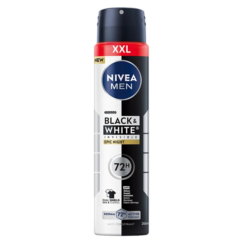 Nivea Men Black & White Invisible Epic Night antyperspirant spray 250ml