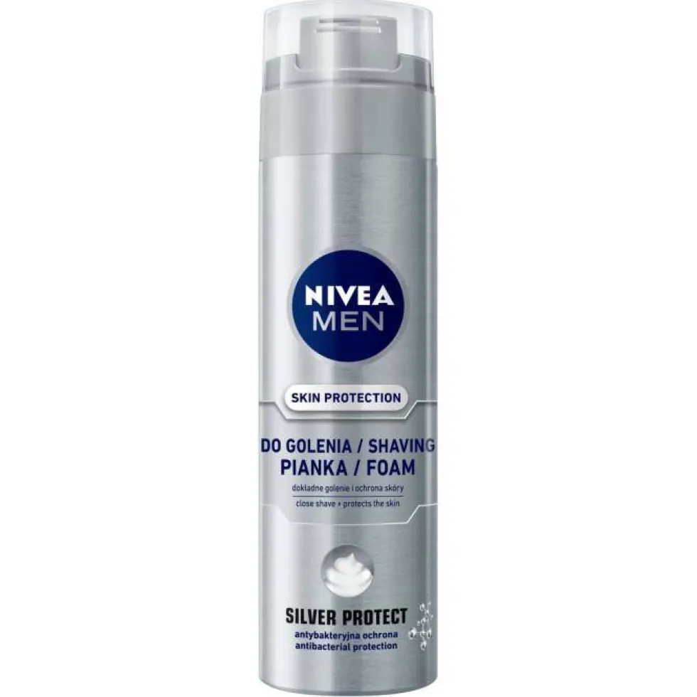 Nivea Men Skin Protection pianka do golenia Silver Protect 200ml