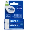 Nivea Pielęgnująca pomadka do ust Original 2x4.8g