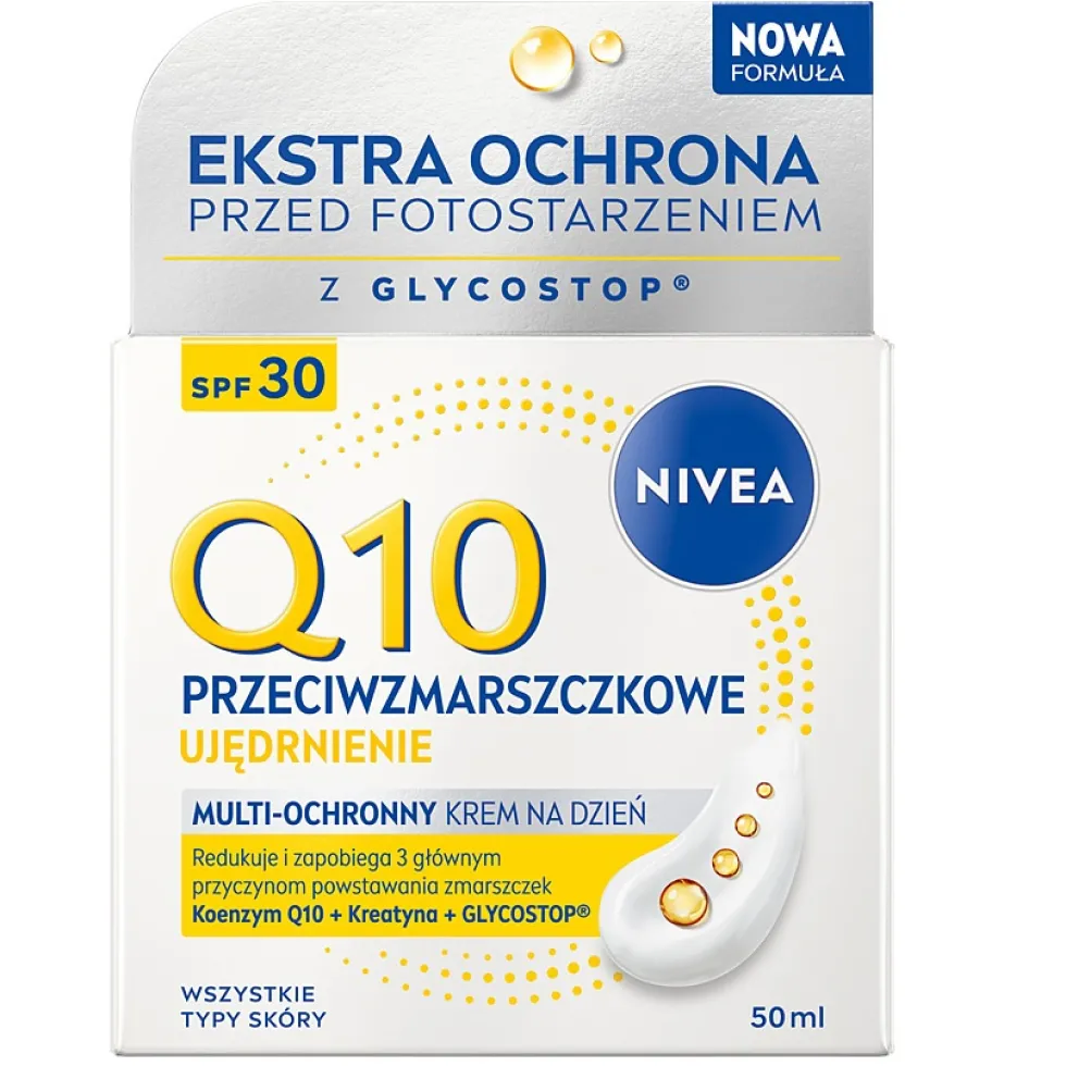 Nivea Q10 Przeciwzmarszczkowe Ujędrnienie krem na dzień SPF30 50ml