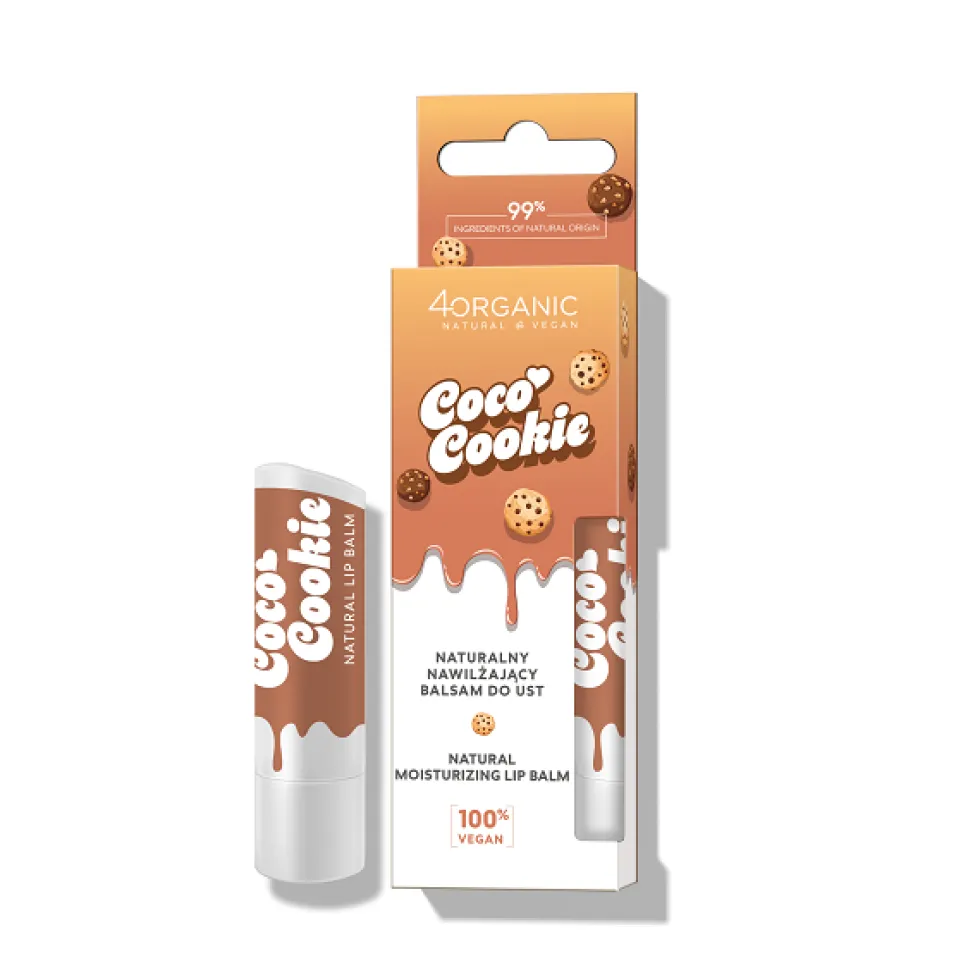 4organic Naturalny nawilżający balsam do ust Coco Cookie 5g
