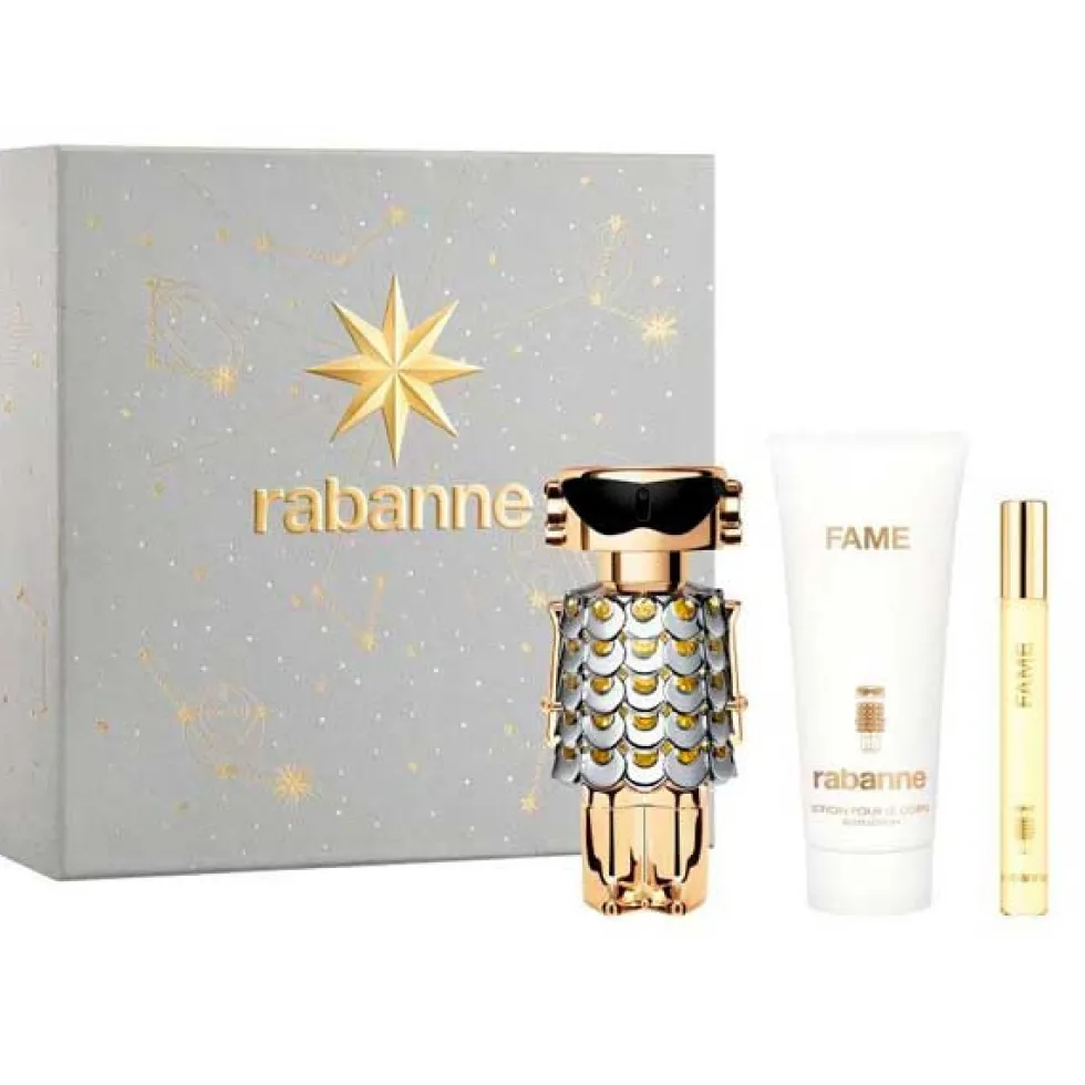 Paco Rabanne Fame zestaw woda perfumowana spray 80ml + balsam do ciała 100ml + woda perfumowana spray 10ml