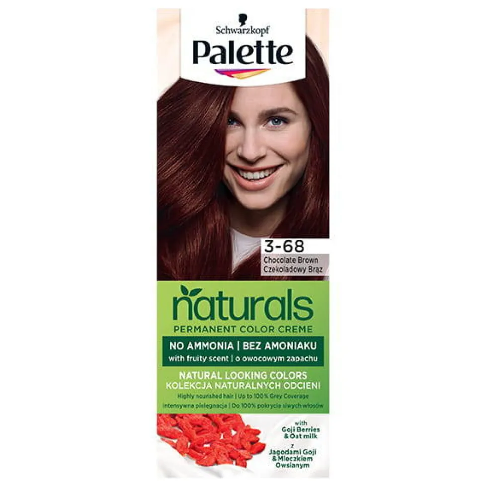 Palette Permanent Naturals Color Creme farba do włosów trwale koloryzująca 868/ 3-68 Czekoladowy Brąz