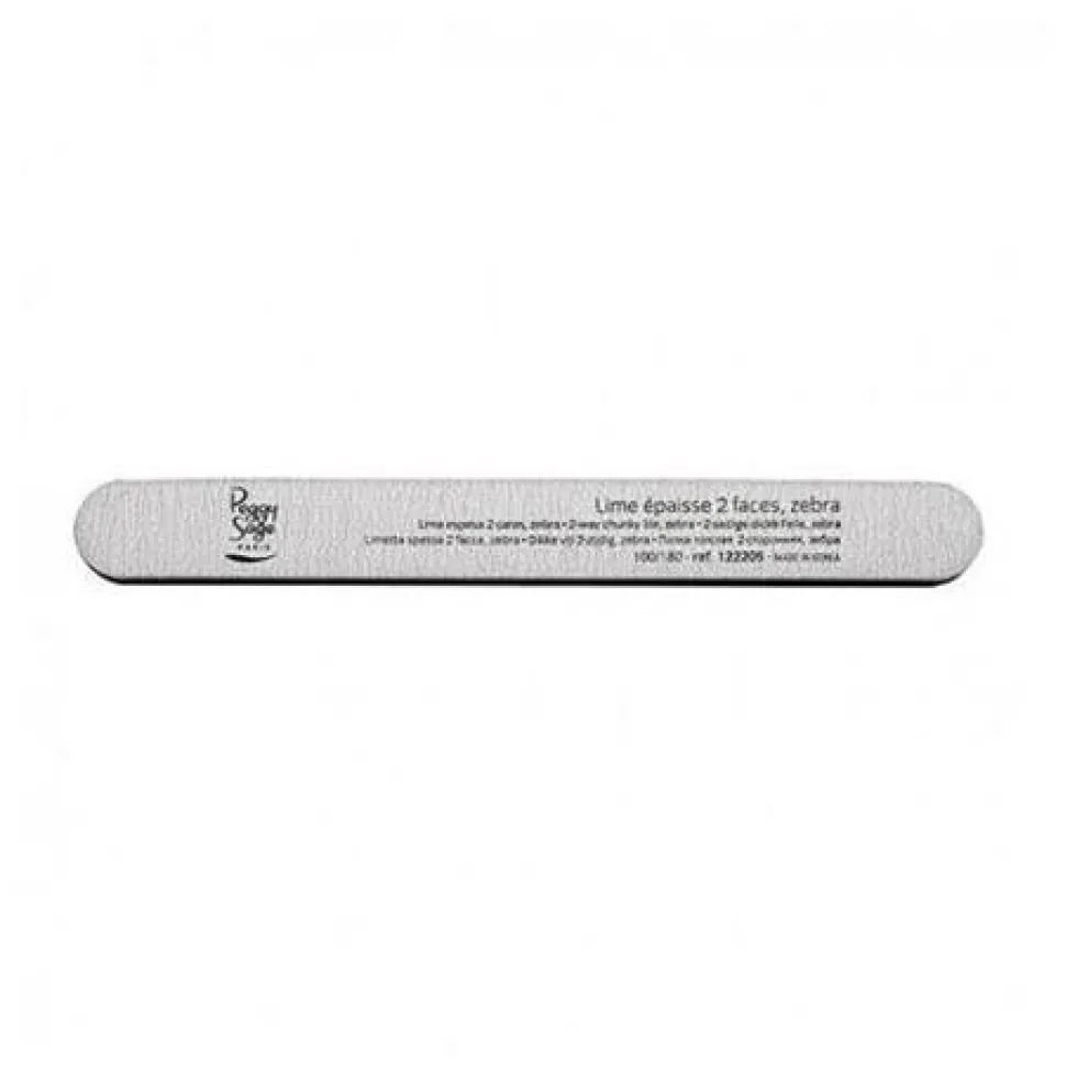 Peggy Sage 2-Way Giant Nail File Zebra Medium duży dwustronny pilnik do paznokci 180/180 Zebra 1szt