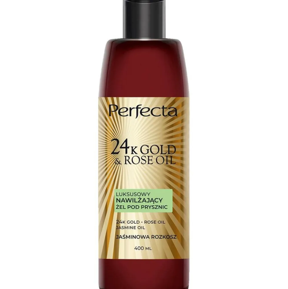 Perfecta 24K Gold & Rose Oil luksusowy nawilżający żel pod prysznic Jaśminowa Rozkosz 400ml