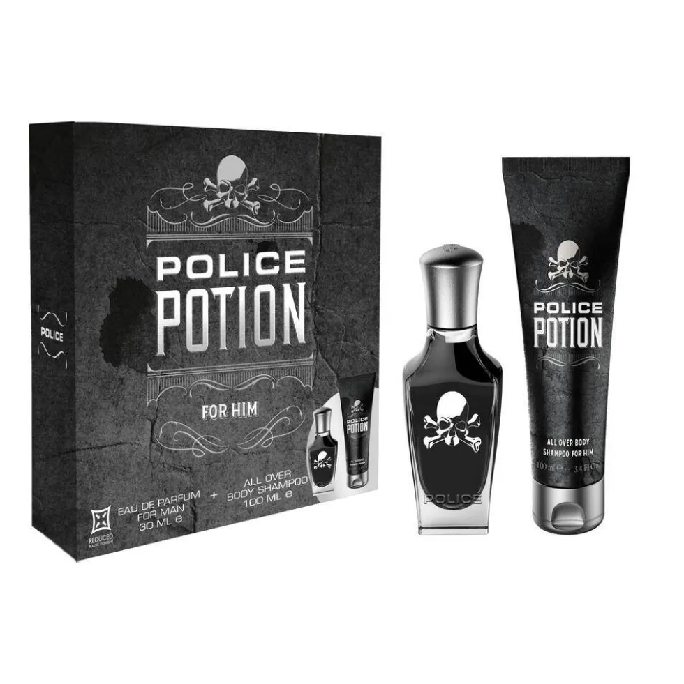 Police Potion For Him zestaw woda perfumowana spray 30ml + żel pod prysznic 100ml