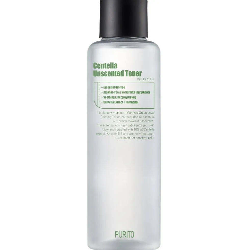 PURITO Centella Unscented Toner bezzapachowy toner z ekstraktem z wąkroty azjatyckiej 200ml