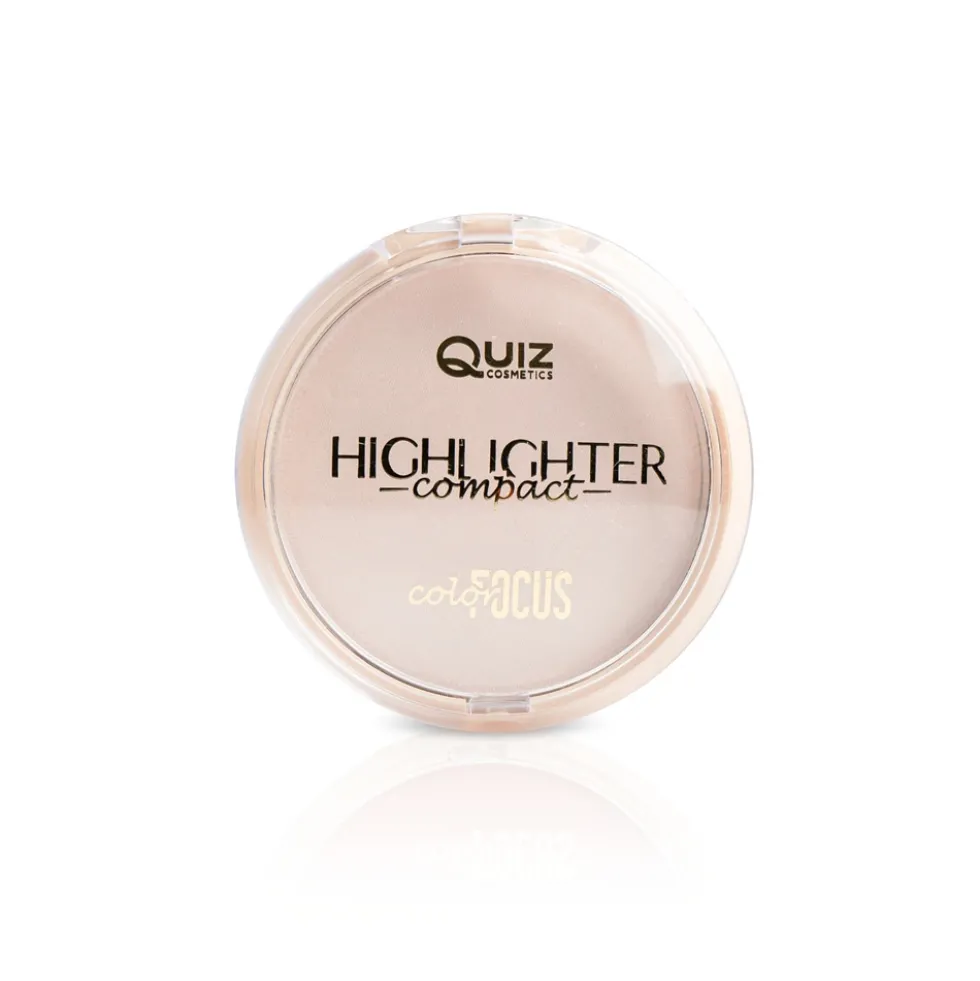 Quiz Cosmetics Color Focus Highlighter Powder puder rozświetlający wzbogacony witaminą E N°01 Pink 10g