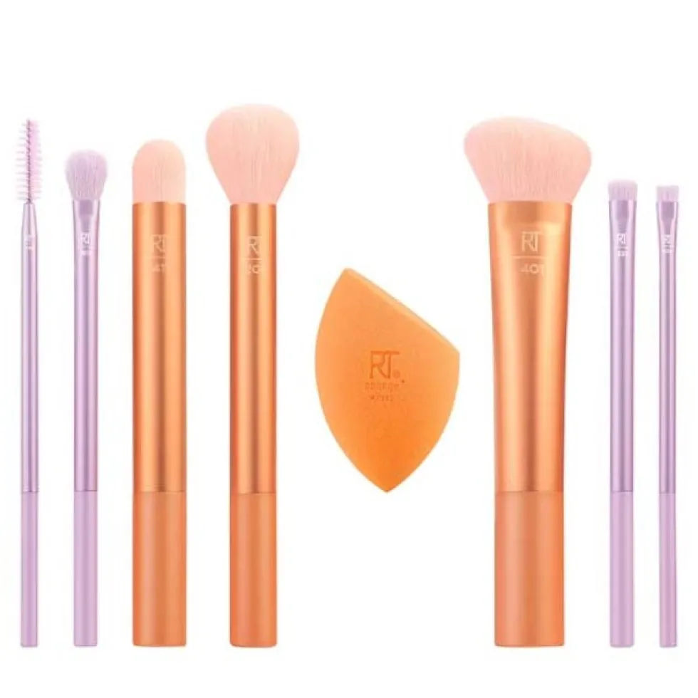 Real Techniques Level Up Brush + Sponge zestaw pędzli do makijażu 7szt. + gąbka do makijażu