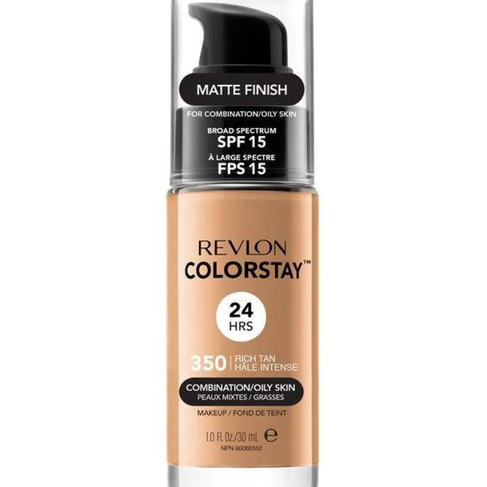 Revlon ColorStay Makeup for Combination/Oily Skin SPF15 podkład do cery mieszanej i tłustej 350 Rich Tan 30ml