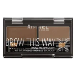 Rimmel Brow This Way Brow Sculpting Kit zestaw do konturowania brwi 002 Medium Brown 1.3g