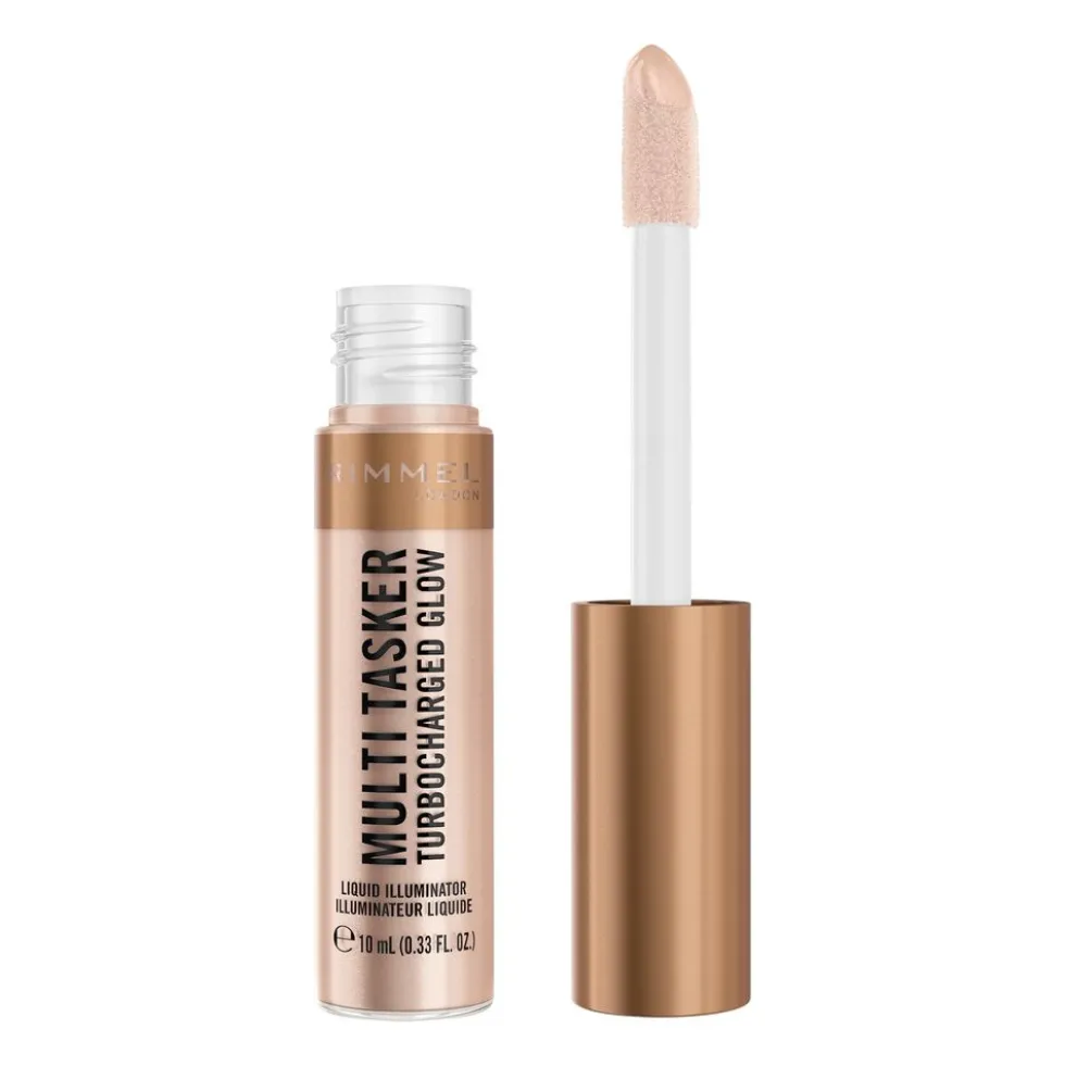 Rimmel Multi Tasker Turbocharged Glow rozświetlacz płynie 004 Chelsea Glow 10ml