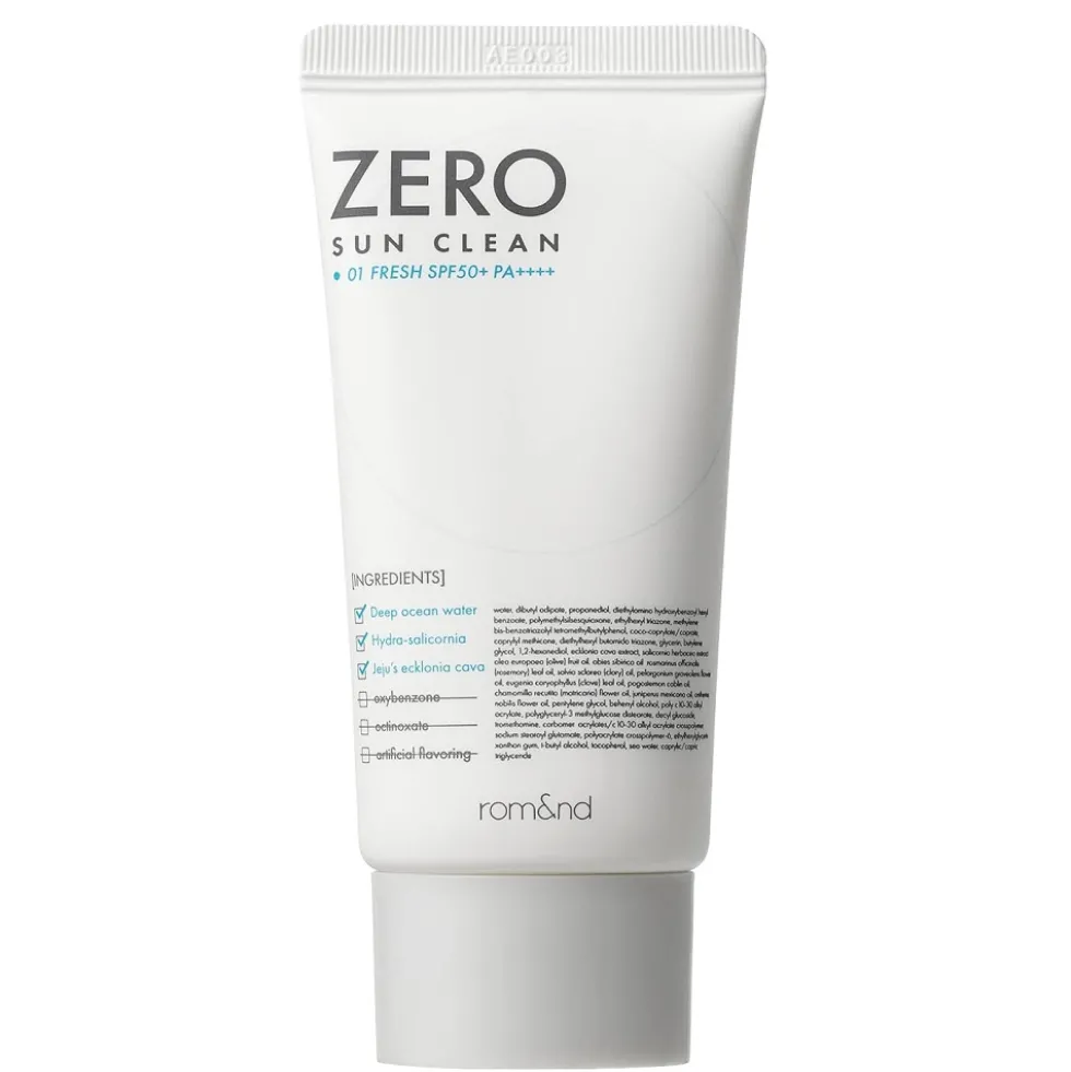 Rom&nd Zero Sun Clean krem przeciwsłoneczny do twarzy SPF50+ PA++++ 01 Fresh 50ml