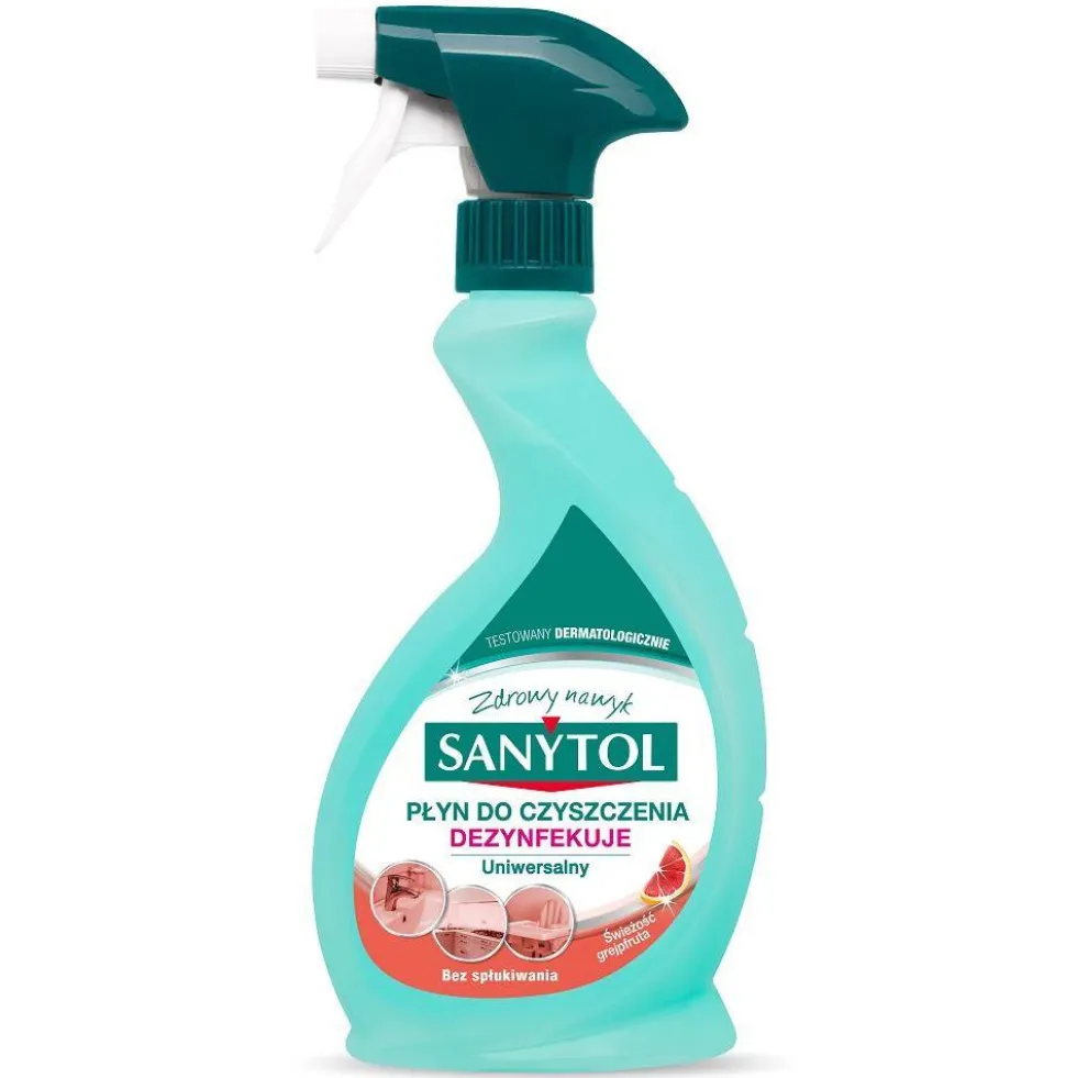 SANYTOL Spray uniwersalny o zapachu grejpfruta i trawy cytrynowej 500ml