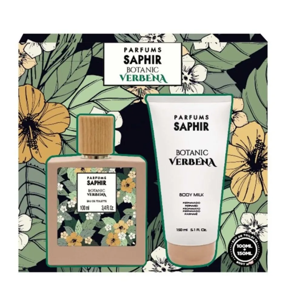 Saphir Botanic Verbena zestaw woda toaletowa spray 100ml + mleczko do ciała 150ml